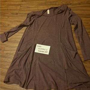 Purple Long Sleeve Sweater Dress With POCKETS!